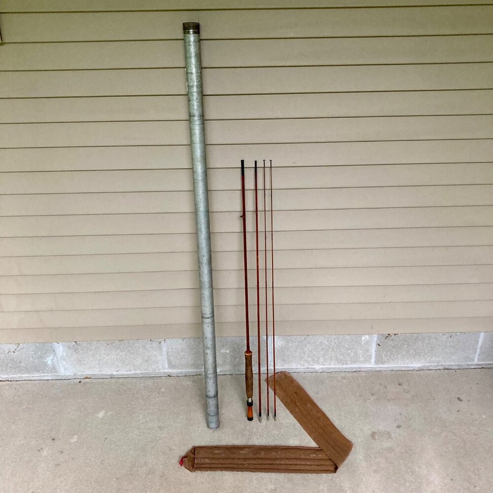 Vintage Heddon No. 14 Bamboo Fly Rod 9' w/ Soft & Hard Case Fishing